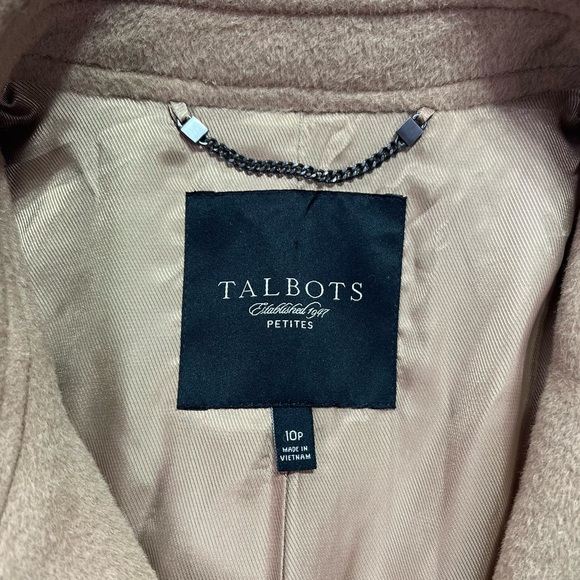 Talbots Wool/Angora Blend Coat - tan, size 10P - Picture 3 of 9